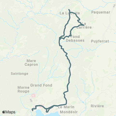 Martinique Transport - Zone Sud 28 map
