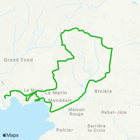 Martinique Transport - Zone Sud 29 map