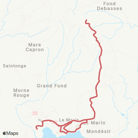 Martinique Transport - Zone Sud 31 map