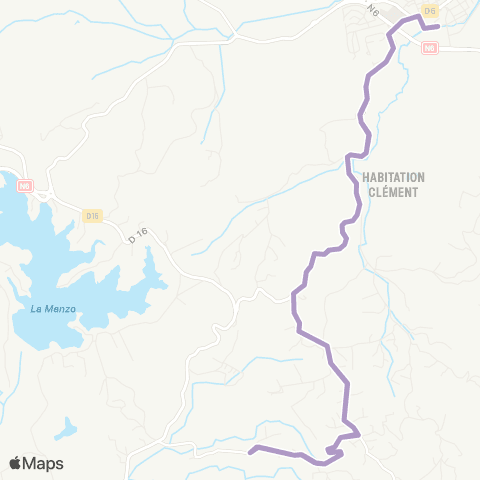 Martinique Transport - Zone Sud 55 B map