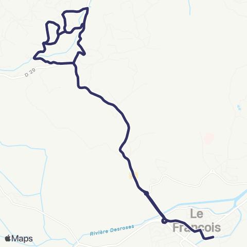 Martinique Transport - Zone Sud 61 map