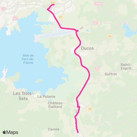 Martinique Transport - Zone Sud Exp 3 map