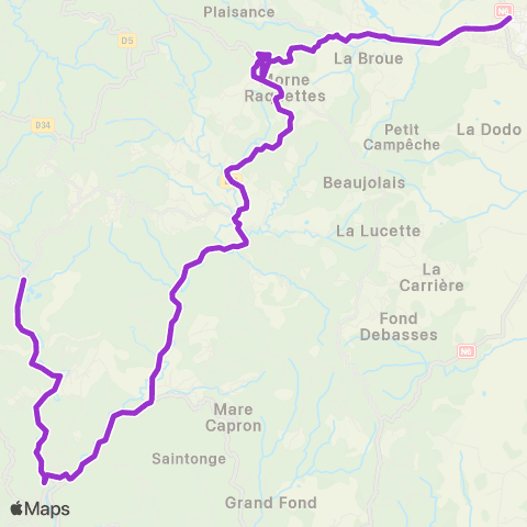 Martinique Transport - Zone Sud L map