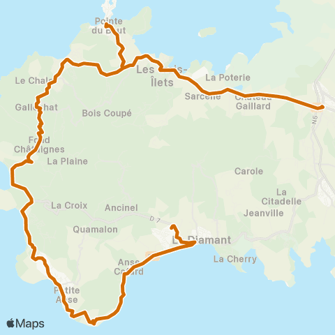 Martinique Transport - Zone Sud P3a map