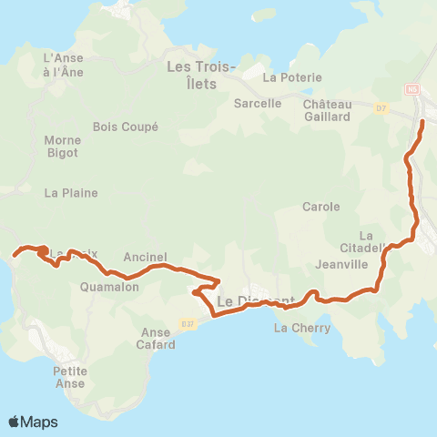 Martinique Transport - Zone Sud P3b map