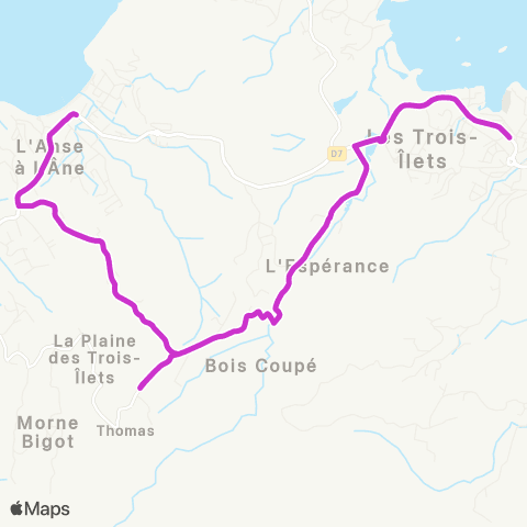 Martinique Transport - Zone Sud L01t02 map
