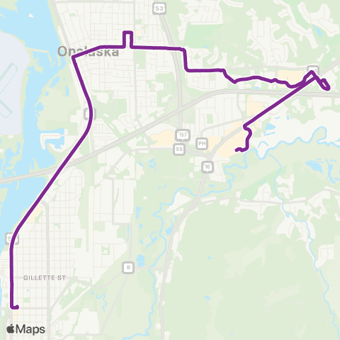 MTU Onalaska map