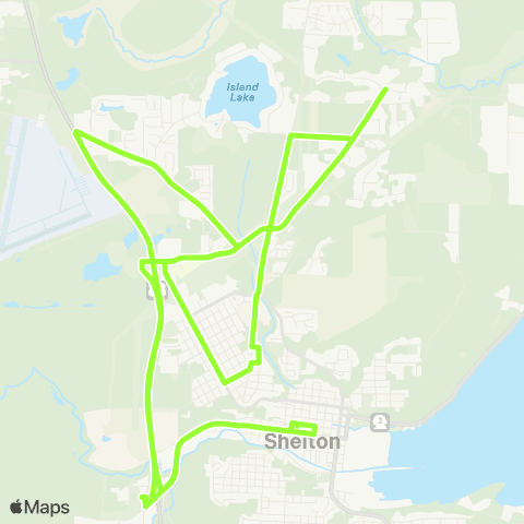 Mason Transit Authority Shelton North Loop map