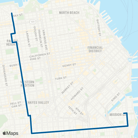 Muni Fillmore map