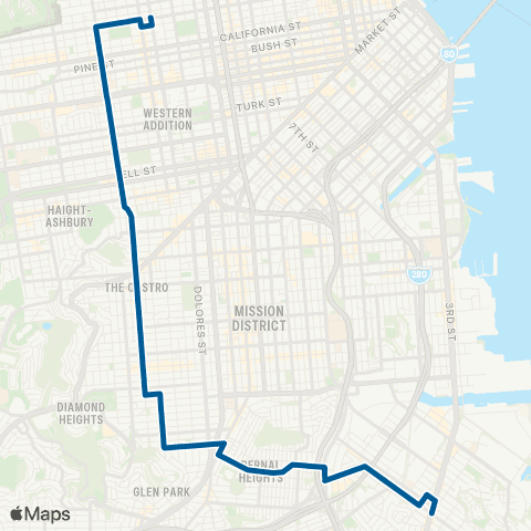 Muni Divisadero map