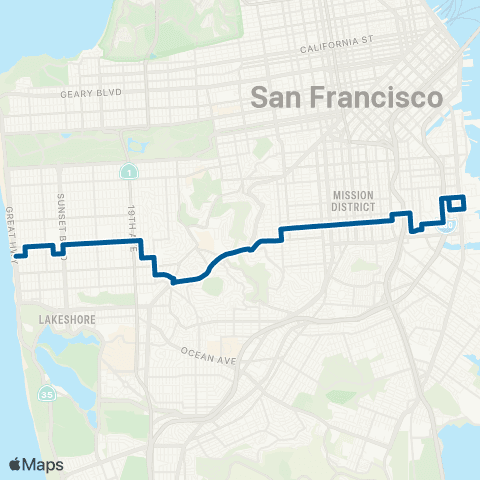 Muni Quintara - 24th Street map