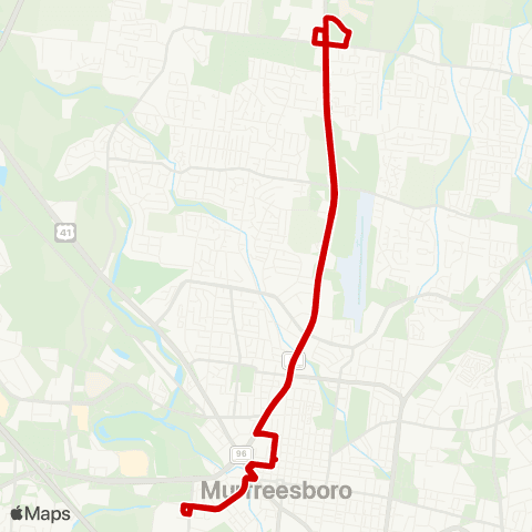 Murfreesboro Transit Memorial map