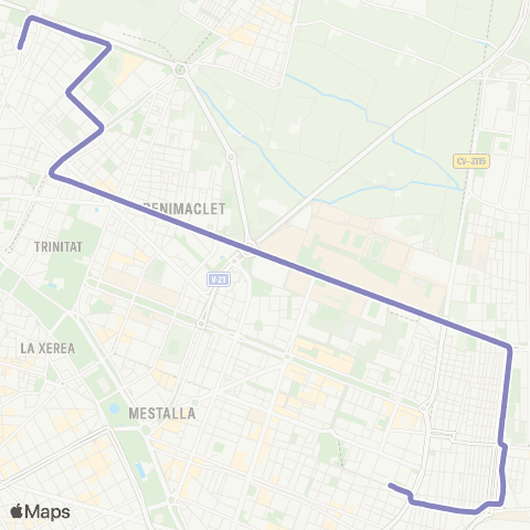 Metrovalencia Tossal del Rei ↔ Marítim map