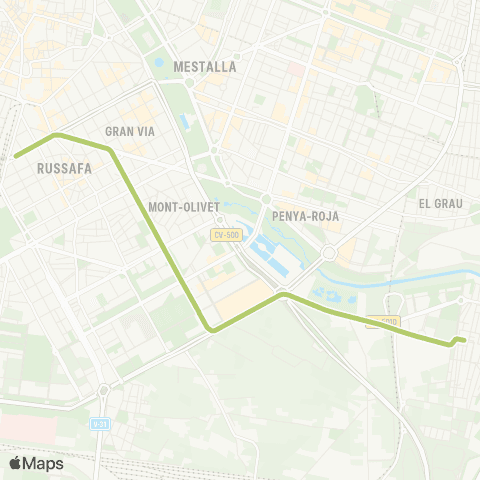 Metrovalencia Alacant ↔ Natzaret map