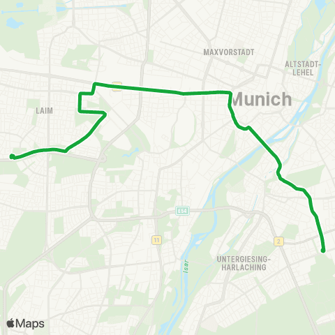 MVG Gondrellplatz-Schwanseestraße map