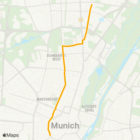 MVG Petuelring-Sendlinger Tor map
