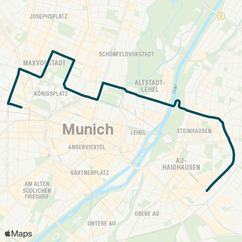 MVG Hauptbahnhof Nord - Odeonsplatz - Ostbahnhof (Museenlinie) map