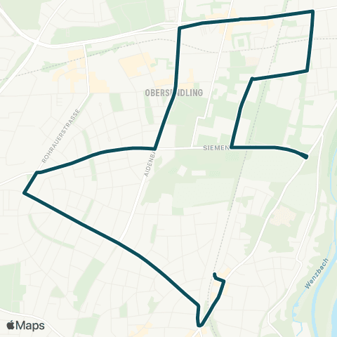 MVG Wolfratshauser Str. - Obersendling - Aidenbachstr. - Solln Bf. map