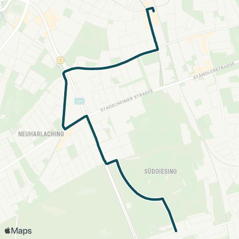 MVG Kiefernstraße - St.-Quirin-Platz - Giesing Bf. map