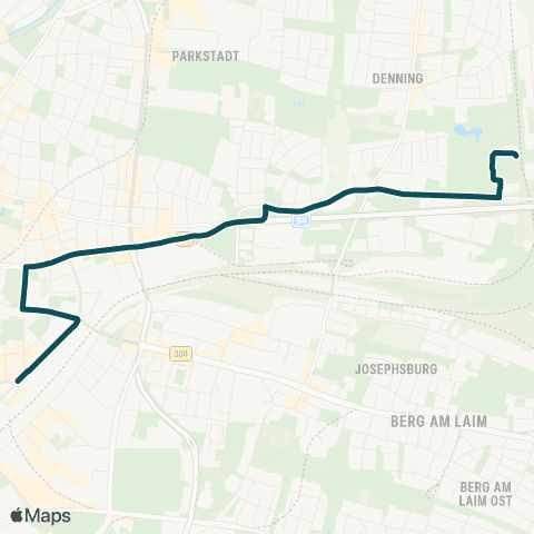 MVG Ostbahnhof (Post) - Vogelweideplatz - Zamilapark map