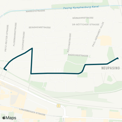 MVG Pasing Bf. Nord - Berduxstraße map