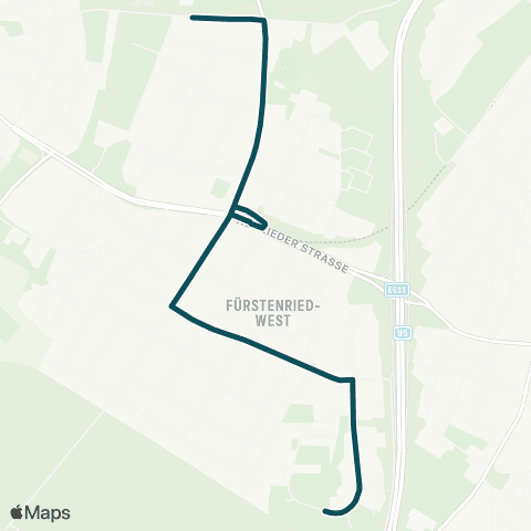 MVG Forst-Kasten-Allee - Fürstenried West - Kemptener Straße map