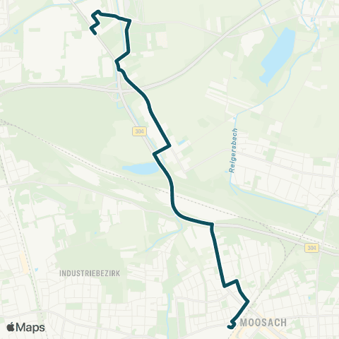 MVG Karlsfelder Straße - Rangierbahnhof - Moosach Bf. map