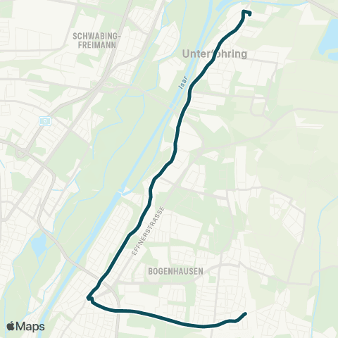 MVG Unterföhring, Fichtenstr. - St. Emmeram - Richard-Strauss-Str. - Daglfing Bf. map