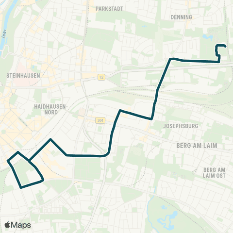 MVG Ostbahnhof Friedenstr. - Berg am Laim Bf. - Zamilapark map