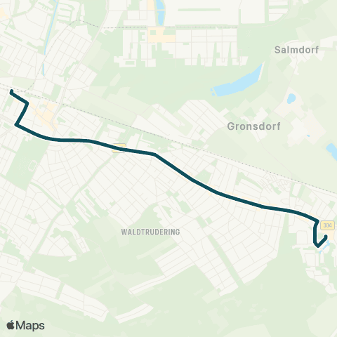 MVG Trudering Bf. - Friedenspromenade - Haar, Jagdfeldzentrum map