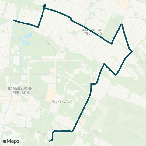 MVG Michaelibad - St.-Veit-Straße - Am Hochacker - Neuperlach Süd Bf. map