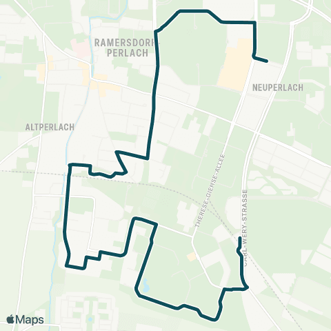 MVG Neuperlach Zentrum - Perlach Bf. - Neuperlach Süd Bf. map