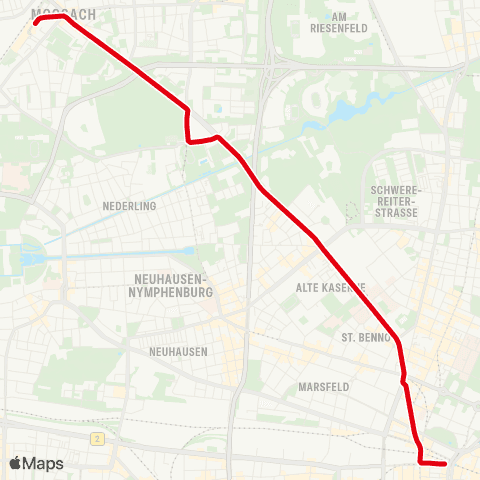 MVG Moosach-Karlsplatz (Stachus) map