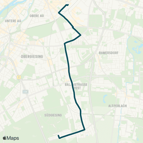 MVG Ostbahnhof - Karl-Preis-Platz - Balanstraße - Kiefernstraße map
