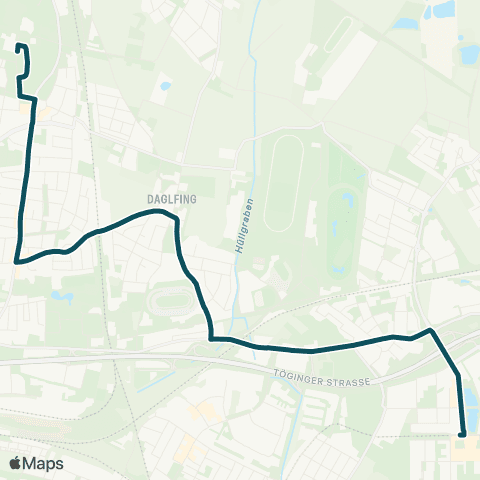 MVG Bruno-Walter-Ring - Daglfing Bf. - Messestadt West map