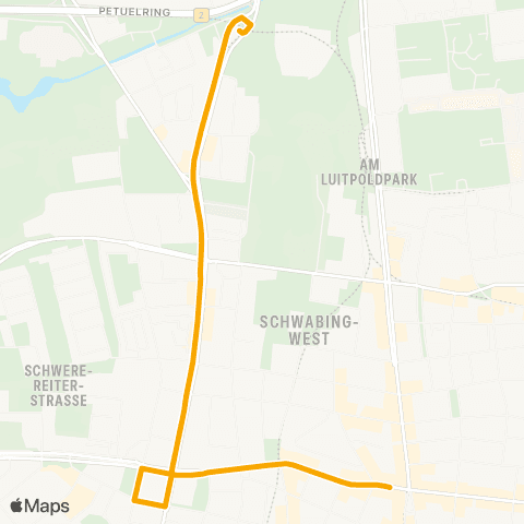 MVG Petuelring - Kurfürstenplatz map