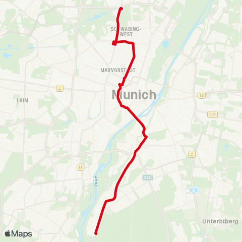 MVG Petuelring - Karlsplatz (Stachus) map