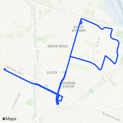 MVGO Whisman - Clyde - Middlefield map