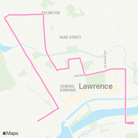 Meva Transit Lawrence Crosstown map