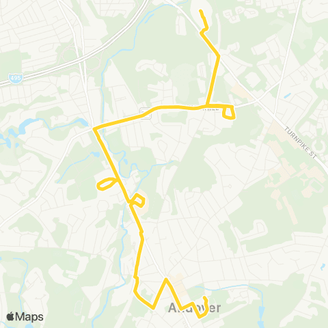 Meva Transit Andover Shuttle map