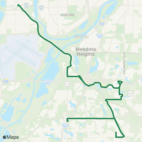 MVTA 46th St Station-Msp-Viking Lakes-Eagan map