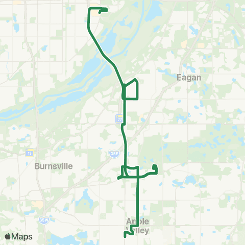MVTA Apple Valley-Zoo-Cedar Grove-MOA-VA map