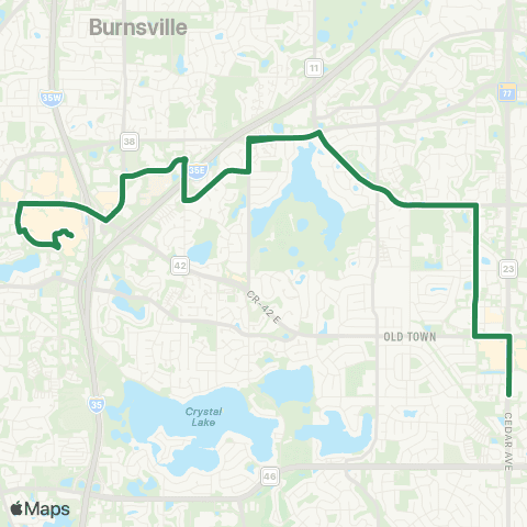 MVTA Burnsville-Apple Valley map