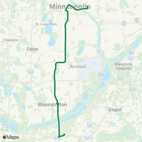 MVTA Burnsville-Bloomington-Mpls-Umn map