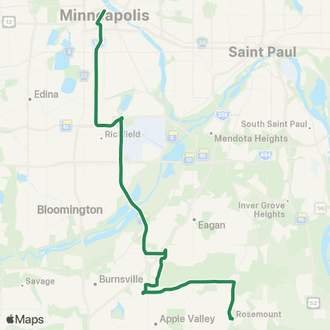 MVTA Rosemount-Apple Valley-Eagan-Mpls map