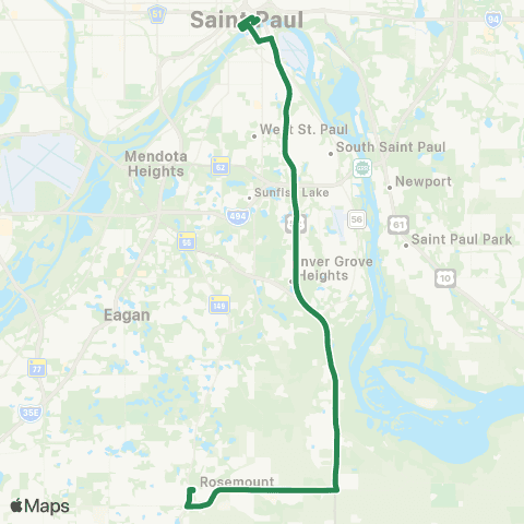MVTA Rosemount-St Paul map