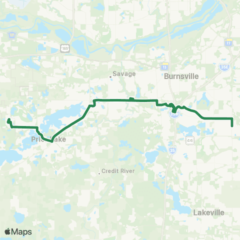 MVTA Apple Valley-Burnsville-Savage-Mystic map