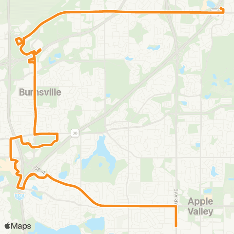MVTA Orange Link: Apple Valley-Burnsville-Eag map