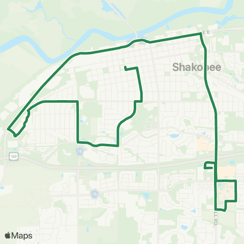 MVTA Shakopee-Gov Center map