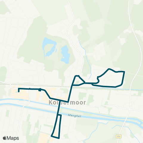 Die Münchner VerkehrsVerbund  StadtBus Kolbermoor Kolbermoor Bf - Tierheim - Moorkultur - Kolbermoor Bf map